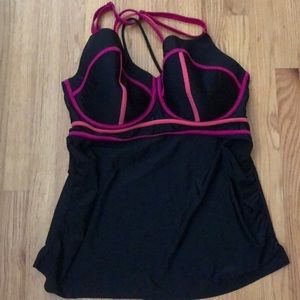 Lane Bryant swim top 42G built in bra - underwire